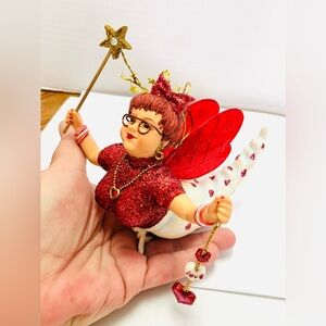 Fairy Hearts Mermaid Ornament Glitter Unbranded Valentines Day